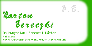 marton bereczki business card